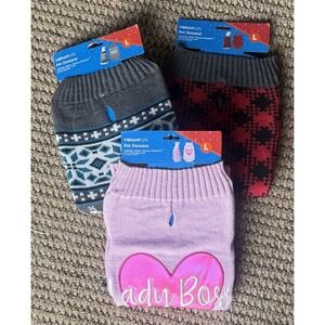 NEW Vibrant Life Pet Sweater Large 50-90 Lbs Lot of 3 NWT